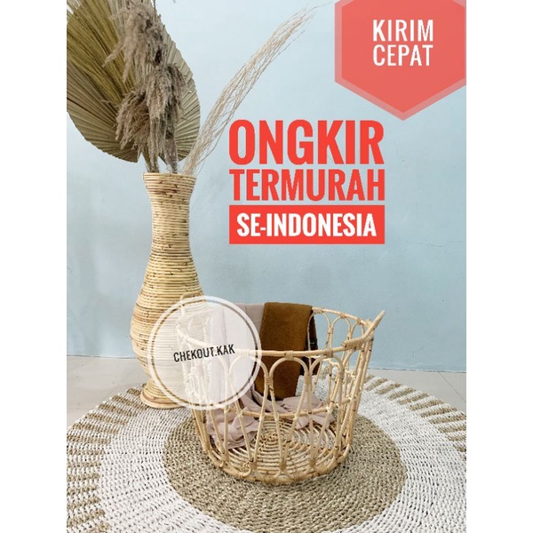 Laundry bag aesthetic/snidad ikea/keranjang baju ikea/keranjang serbaguna murah lucu/keranjang rotan