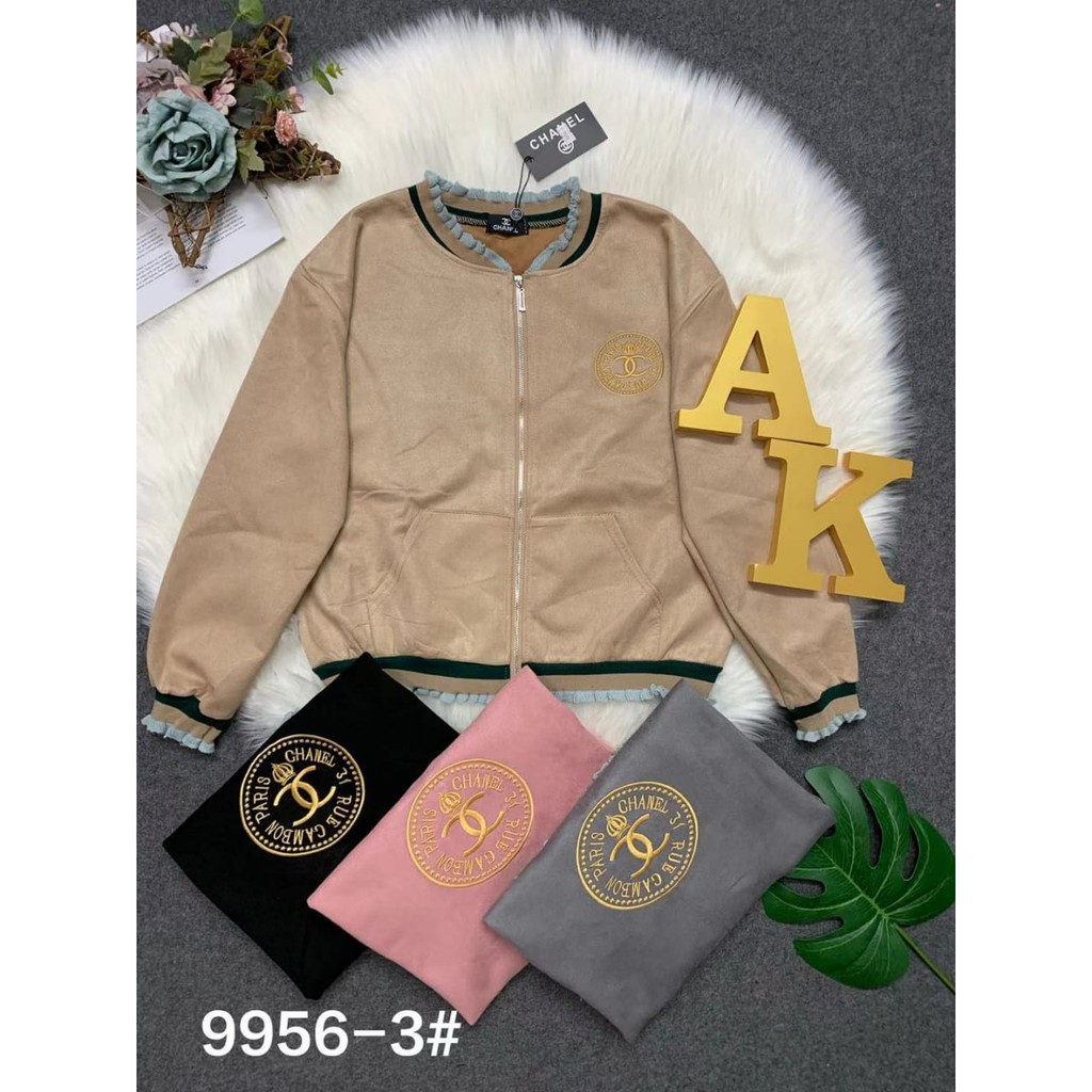 9956-3 Jaket Suede Bomber Chanel