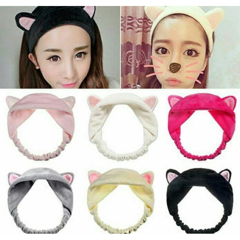 ⭐️ Jendela Kosmetik ⭐️Bando Kucing / Bando Unik / Bando Lucu / Bando Model Kucing / Bando Animal / Bando Telinga Kucing