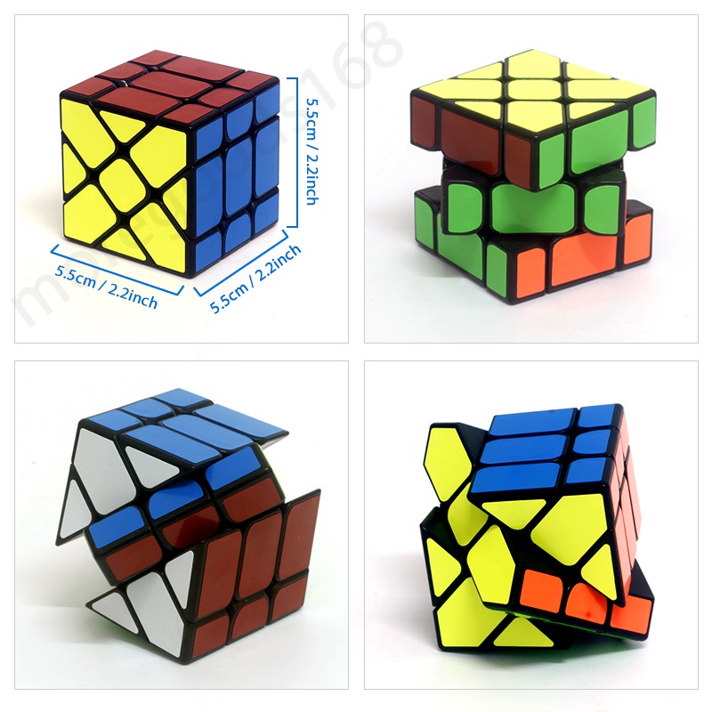 Kubus Rubik Dengan Bahan Halus Dan Warna Hitam / Putih Ukuran 3x3 X 3