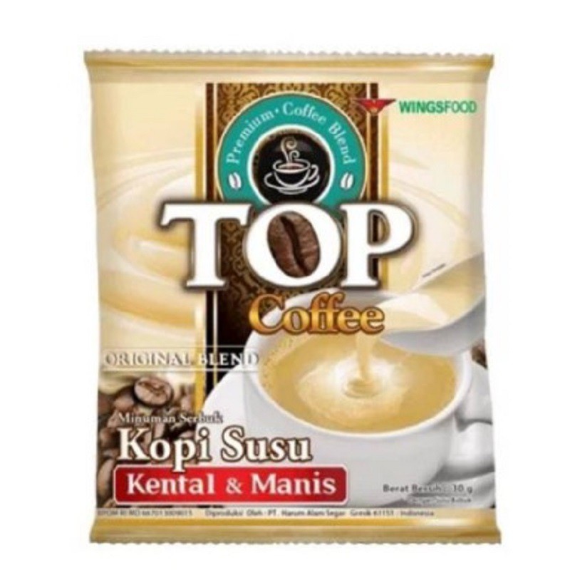 

TOP COFFEE SUSU KENTAL MANIS RENCENG 10X30 GR