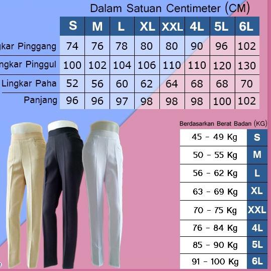 Bagus Celana Kerja Wanita Size S M L Xl Xxl Celana Kerja Kantor Celana Kerja Pinggang Shopee Indonesia
