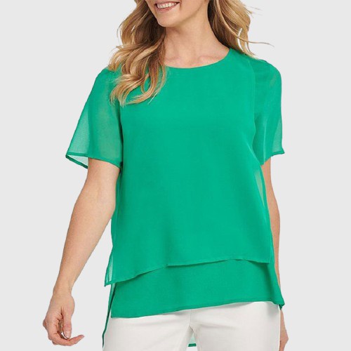 DKNY Blouse Wanita Hilo Layer Green