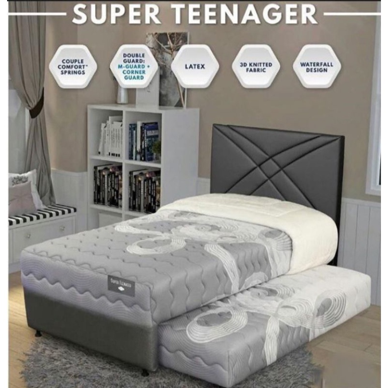 comforta super teenager 100 x 200 spring bed 2in1 sorong full set