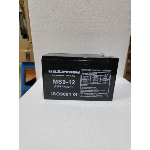 Aki Battery Baterai 12v 9ah 12 v 9 ah 12v9ah Maxstrom Accu Kering VRLA