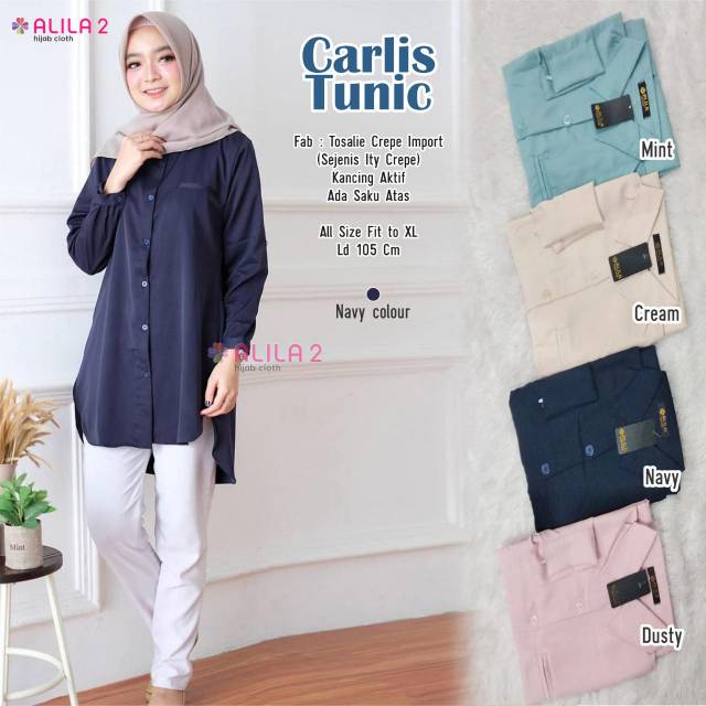 Carlis tunic/tunic/tunic hijab/tunic style/tunic solo/tunic cantik