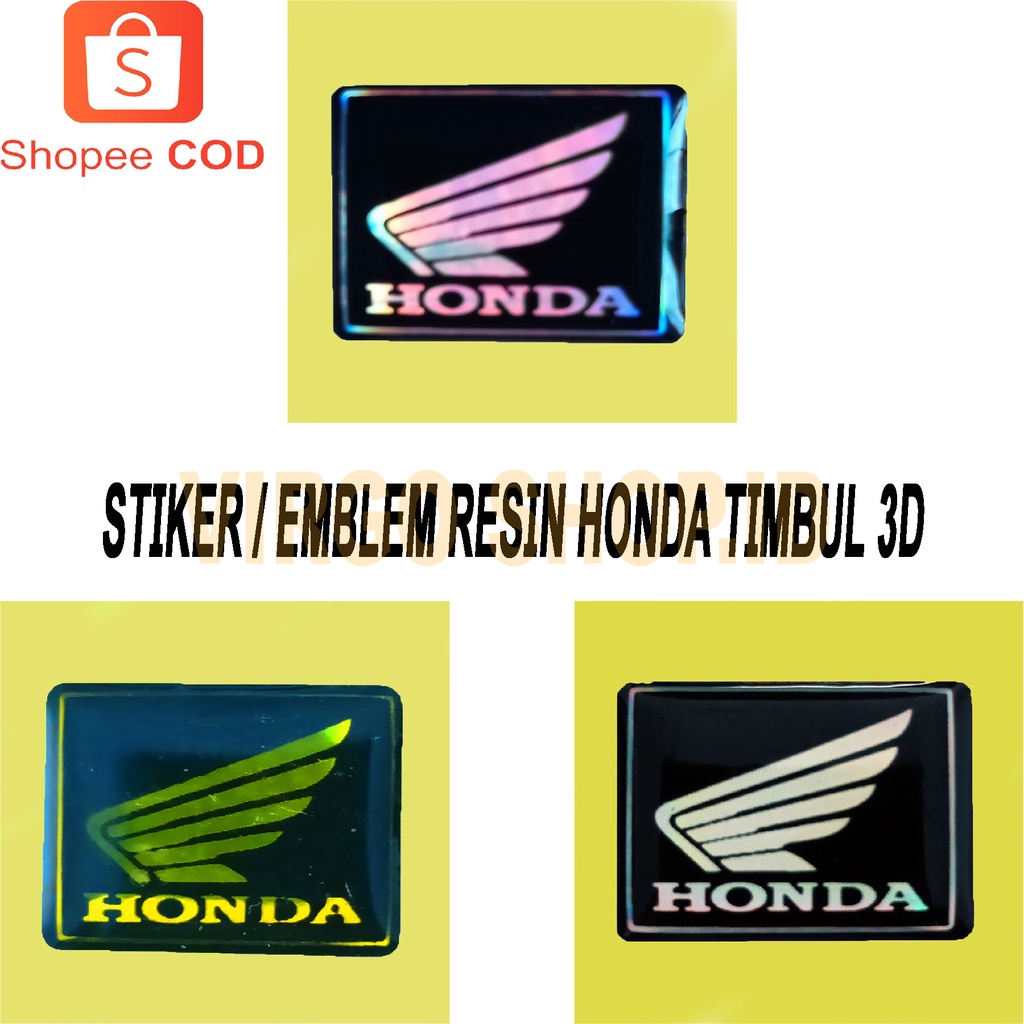 Jual Emblem Timbul Emblem Spidometer Honda Resin Karet Gold Pelangi Berkualitas Stiker Resin