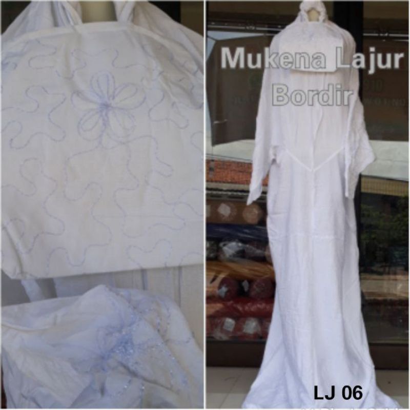 Mukena lajur polos putih