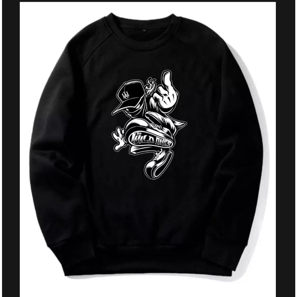 CREWNECK BLACK SERIES SIZE M - XXL SWEATER UNISEX / SWEATER UNISEX TEBAL