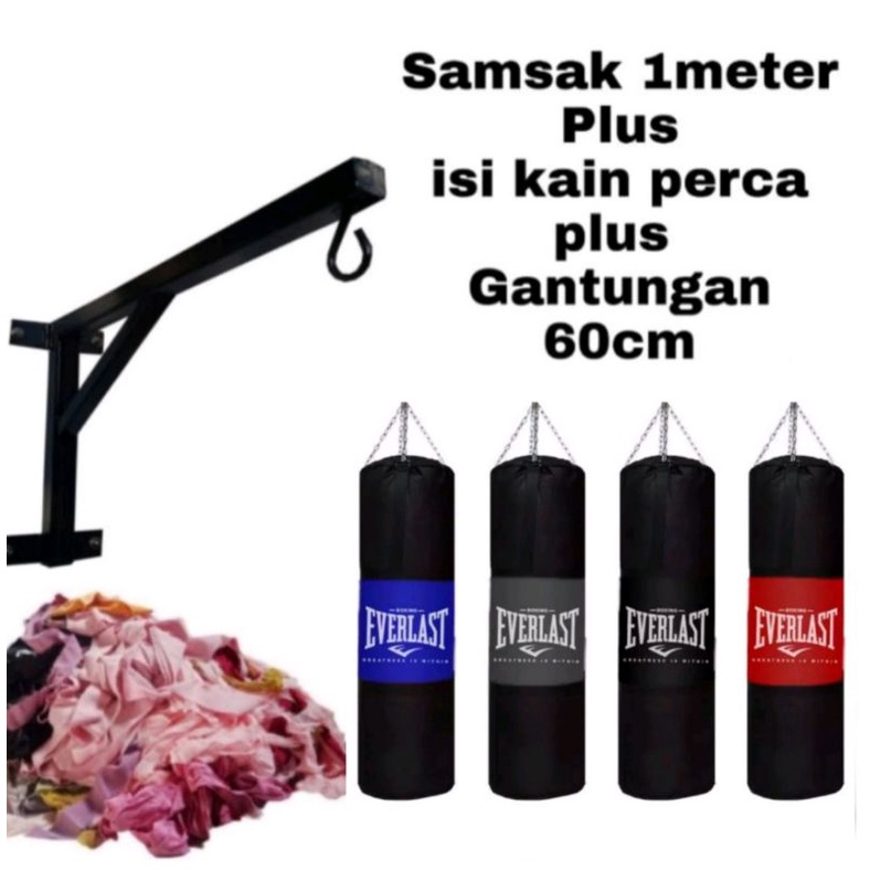 SAMSAK 100cm Plus ISI Plus Gantungan - Sansak Tinju Murah Berkualitas - Samsak tinju silat