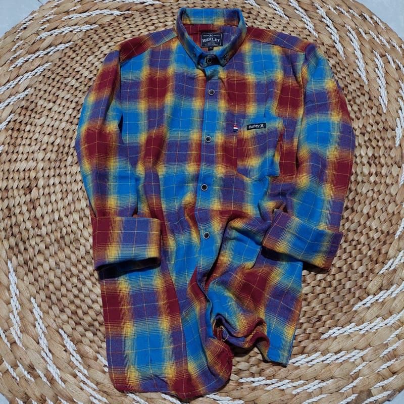 Other kemeja Lengan Panjang Pria Wanita Hijab Ootd Cewek flanel kotak kotak terlaris saat ini Viral tiktok-PREMIUM F7