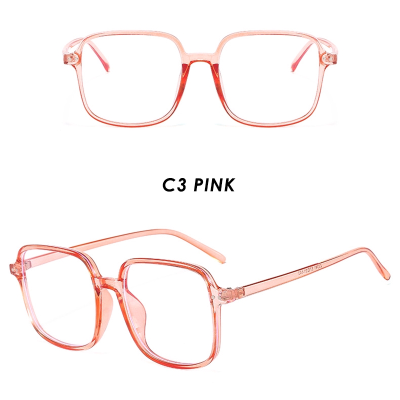 (YUZHU) Bayar di Tempat Anti Blue Kacamata Korean Design Retro Square Wanita Eyeglasses