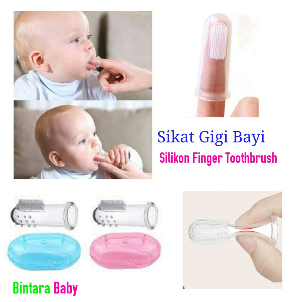 Finger Toothbrush Silikon toothbrush with case Sikat Gigi Bayi Silikon