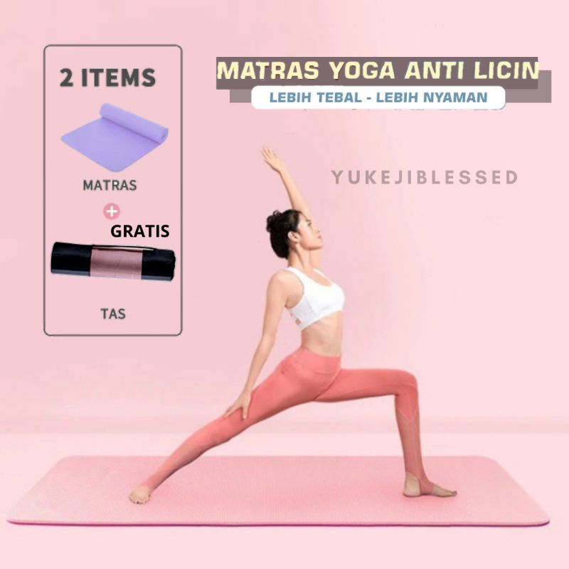Matras Yoga Senam Karpet Alas Yoga Senam Olahraga Fitness Yoga Mat