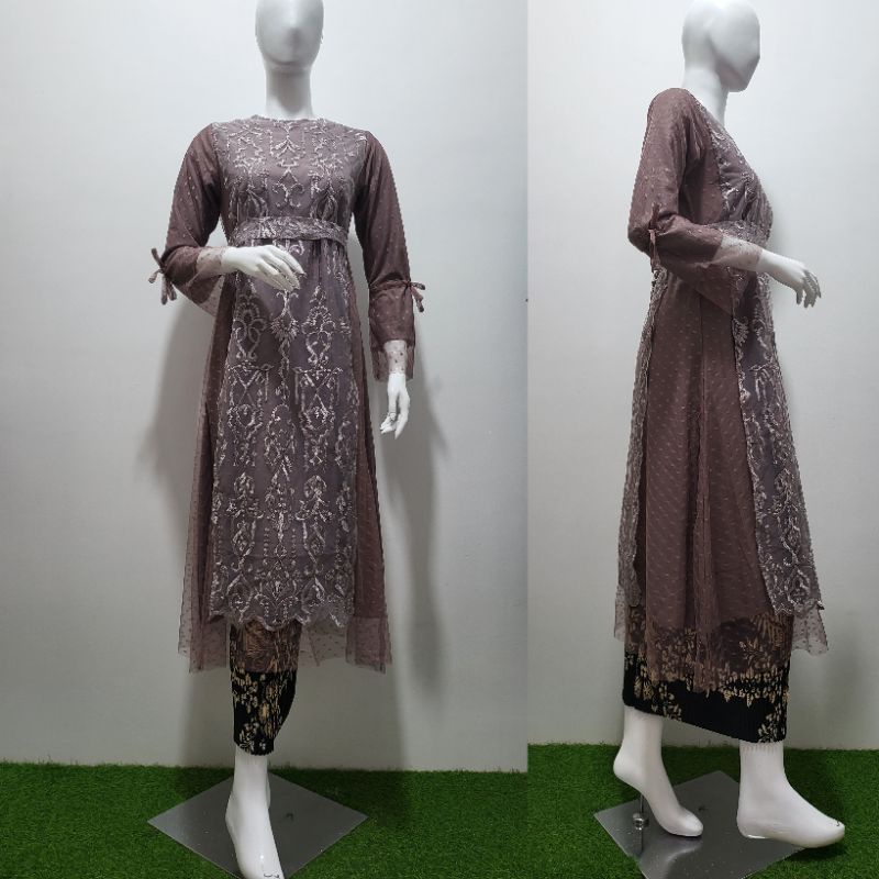 midi dress kondangan eropa modern new desain