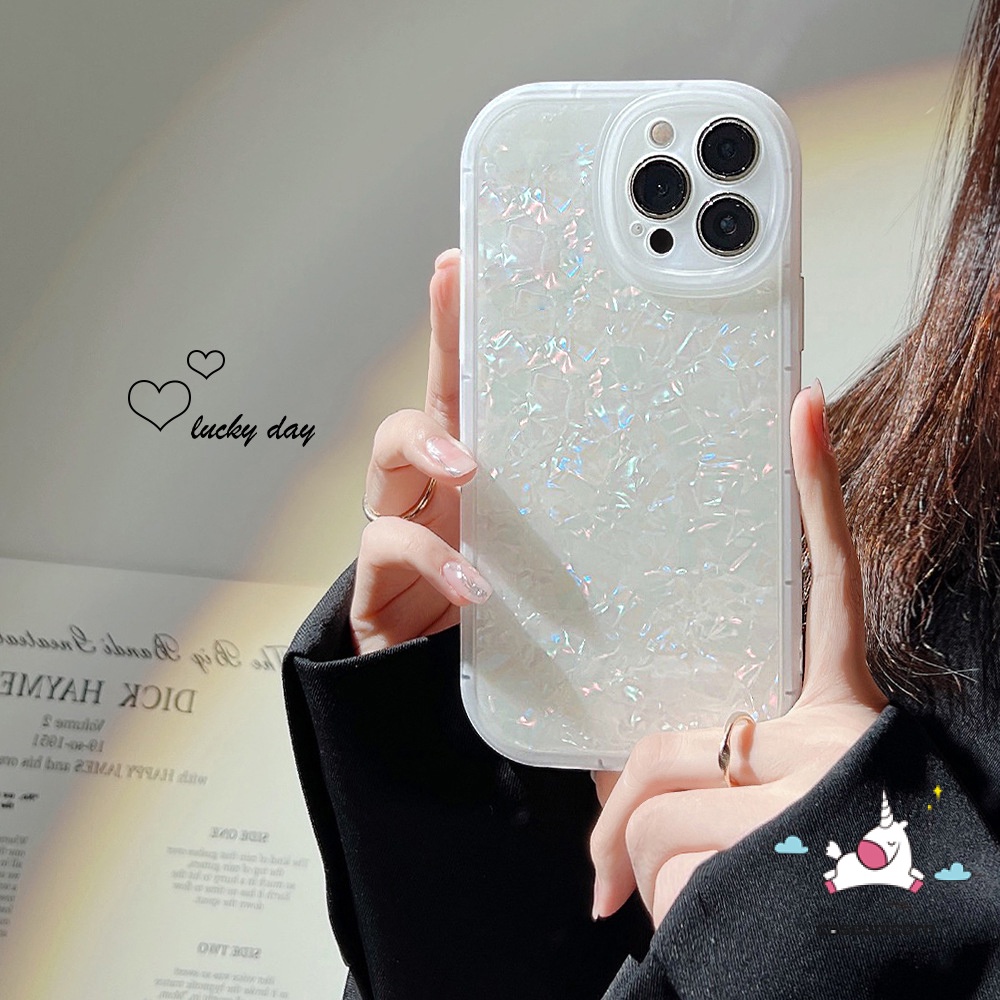 Shell Pattern Phone Case Cpmpatible for iPhone 11 13 12 Pro Max 6 6s 7 8 Plus XR XS MAX SE 2020 Simple Fashion Marble Case Round Lens Camera Protetion Shockproof Back Cover