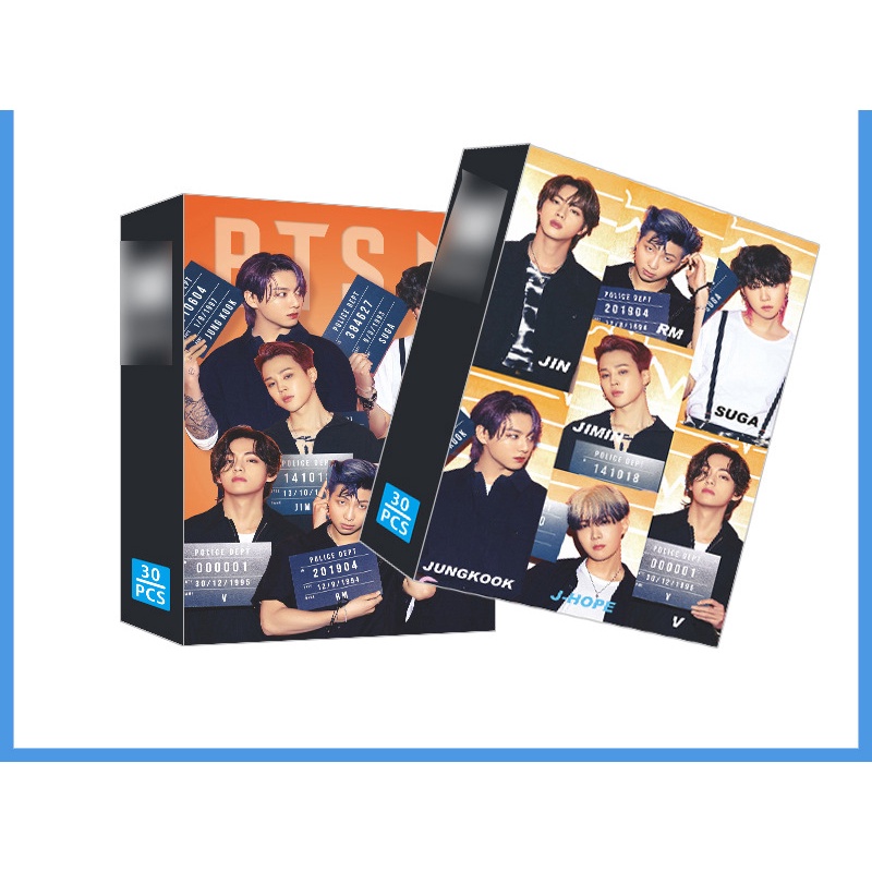 30pcs / Kotak Kartu Lomo Foto BTS Album Butter jin V JIMIN rm SUGA Untuk Hadiah