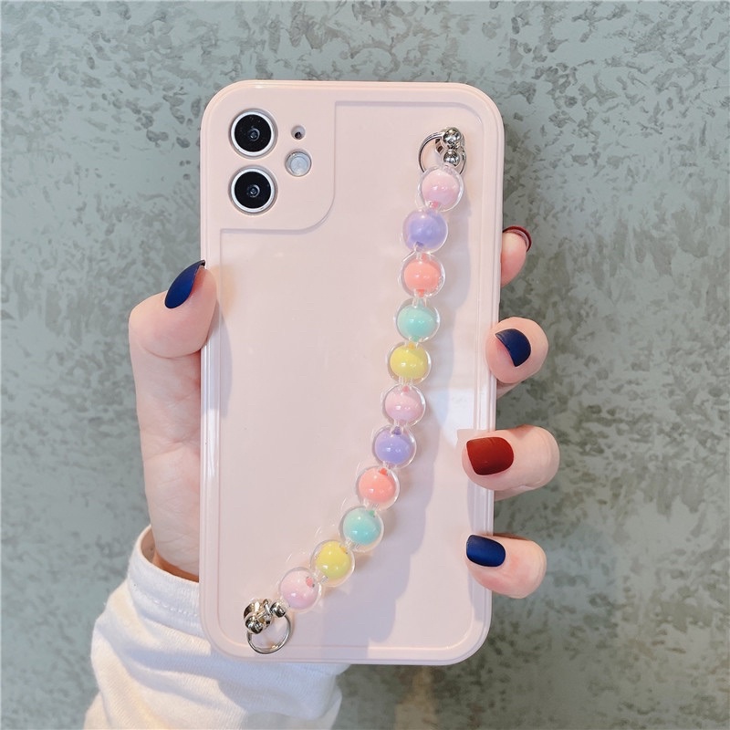 Beige Rainbow Chain Softcase iphone 7/8+ XS XS Max XR 11 Pro Max 12 Pro Max