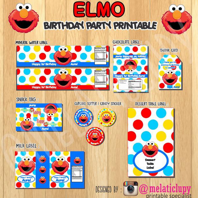 

Paket Stiker & Label Untuk Ulang Tahun Anak Tema Elmo Termurah