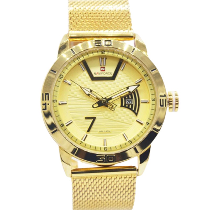JAM TANGAN NAVIFORCE 9155 M1 ST LA MEN - STAINLESS STEEL - GOLD NAVIFORCE ORIGINAL 9155 JAM NAVIFORC