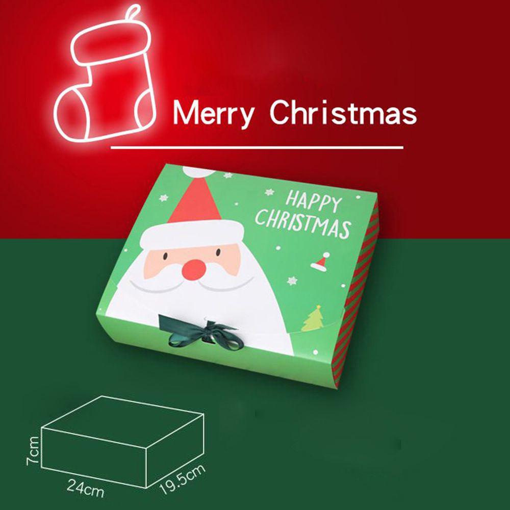 R-flower 10PCs Merry Christmas Box Perlengkapan Pesta Happy New Year Paper Candy Box