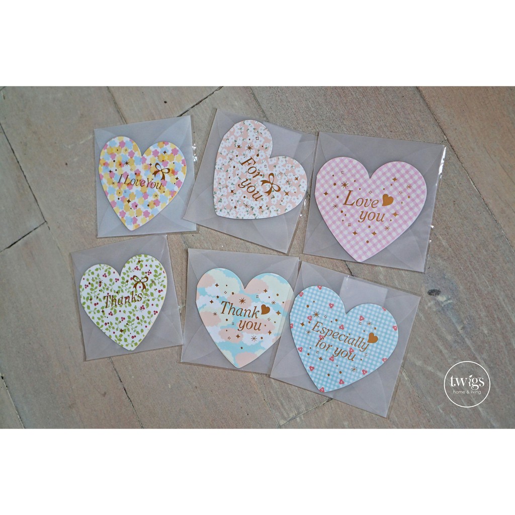 

kartu ucapan hati greeting cards ulang tahun blank birthday card gift card