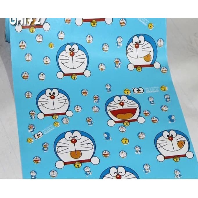 WALLPAPER STIKER DINDING MOTIF DORAEMON KEPALA