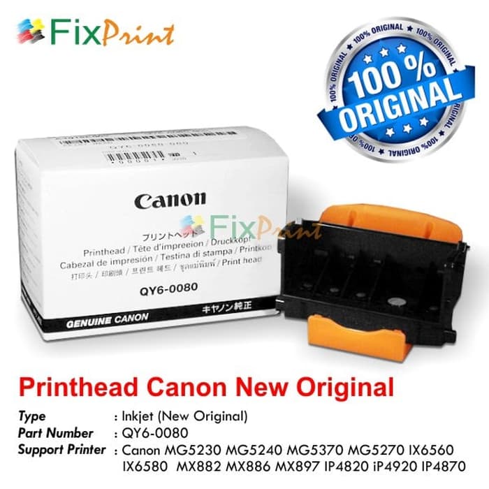 Print Head Canon IX6560 Printhead ix6560 ix 6560 Qy6 0080 Original FSB2688