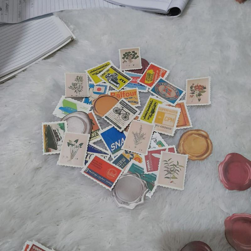 Sticker Vintage/Perlengkapan Scrapbook/Jurnal