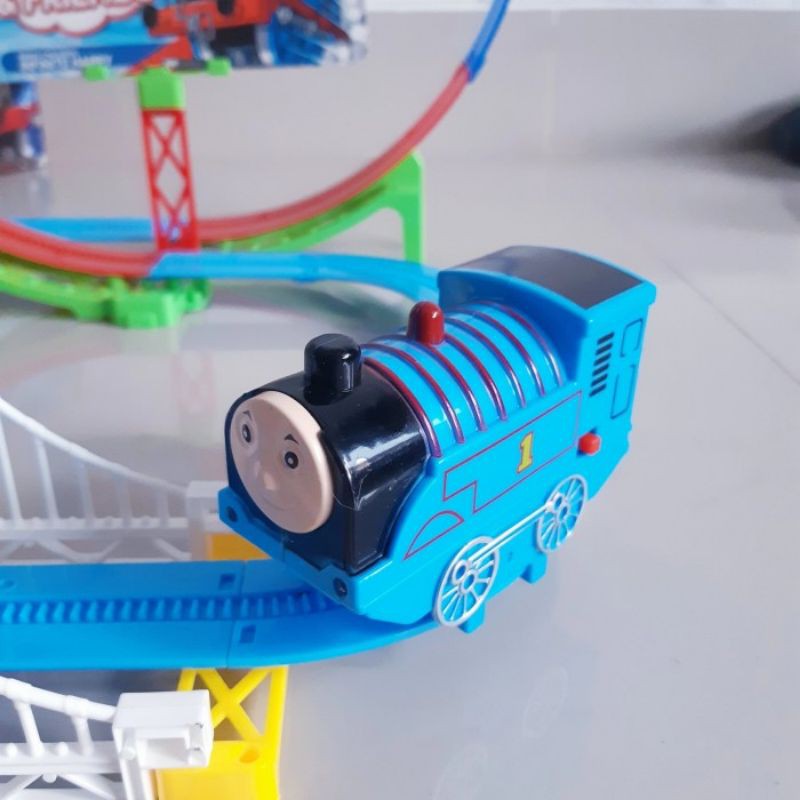 Mainan Kereta Thomas Roller Coaster Batre - Track Train Anak Edukatif