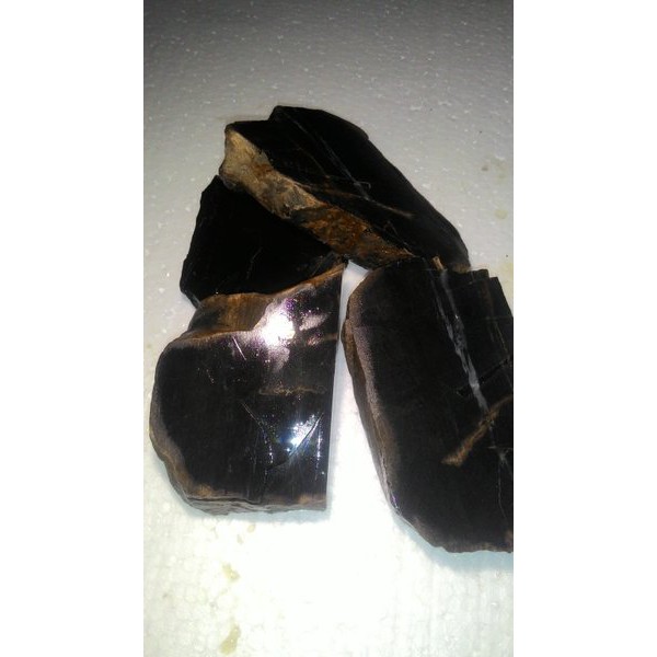 Grosir Termurah Bahan / Rough Black Opal Solid / Porselin ASLI Maja Banten 1kg