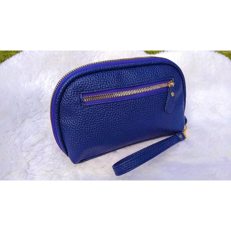 Dompet Wanita Kerang Oval Pouch Hp Dan Uang Alat Makeup kosmetik Wallet Card ID cewek terbaru motif kulit