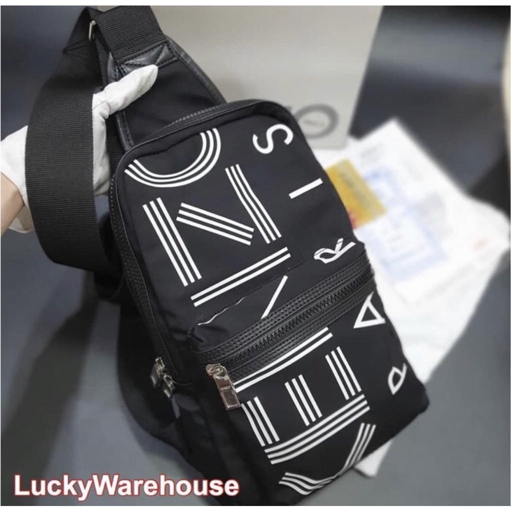 Kenzo Crew Logo Crossbody Bag in Black - ORIGINAL 1000%