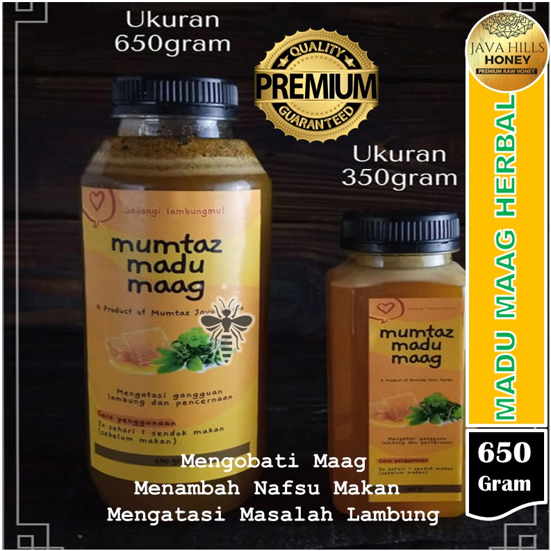 Madu maag maagh Lambung obat herbal asli 100% alami radang Asam Lambung imunitas tubuh 650 Gram