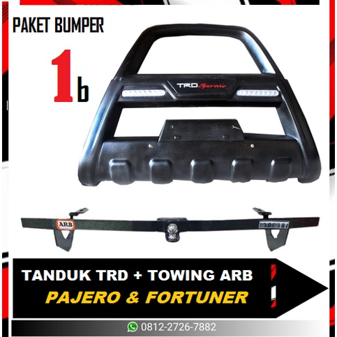 PAKET BUMPER Tanduk Depan TRD+Towing Murah Pajero &amp; Fortuner