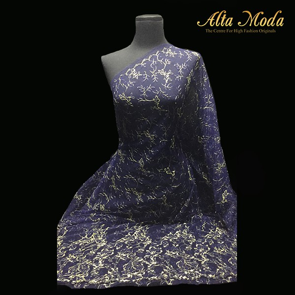 

Alta Moda Brokat Perancis Chantilly Metallic - Urat Emas