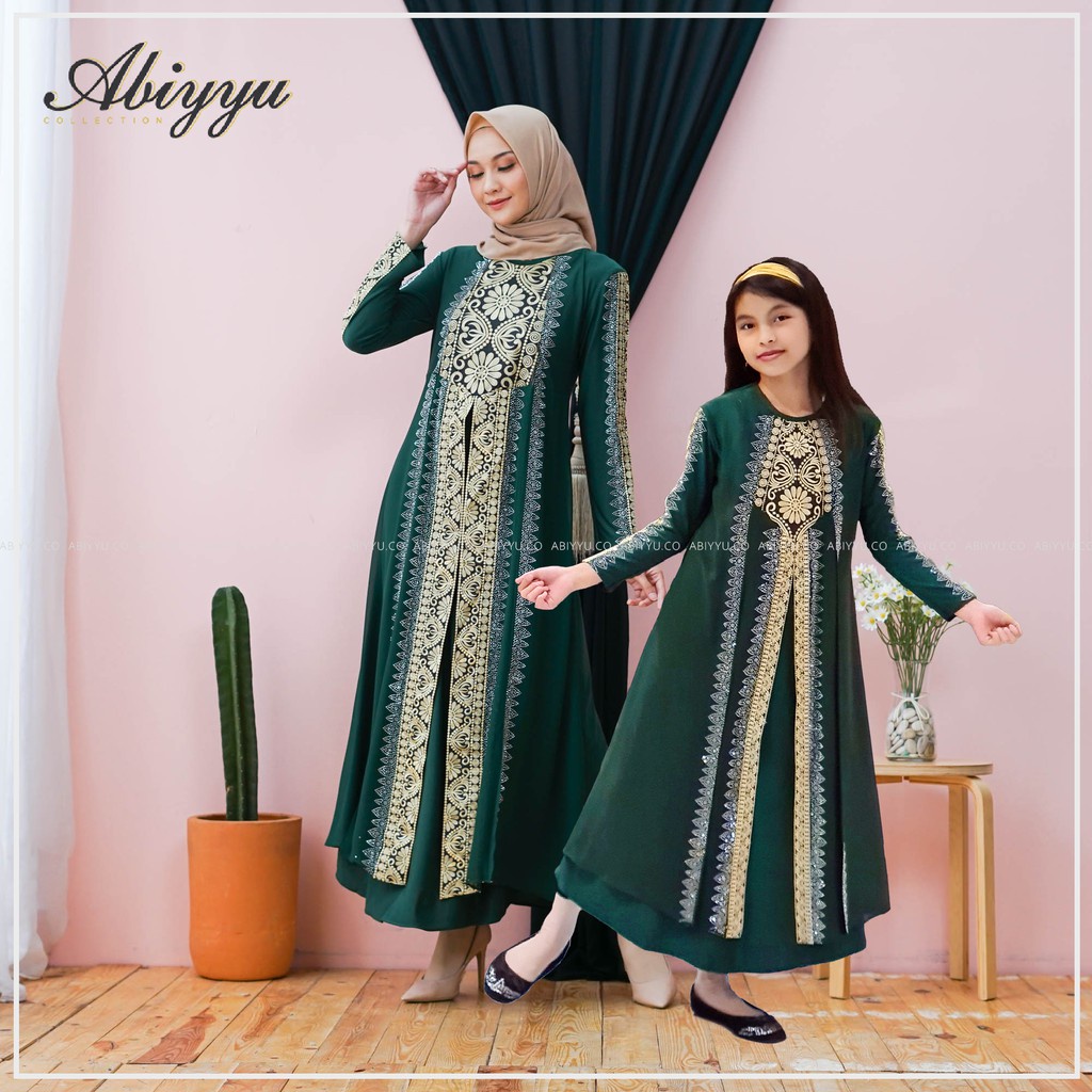 Abiyyuco GL1015A | Abaya Turkey Anak / Turki Anak / Gamis Anak / Bisa Untuk Couple / Ready untuk anak umur 4 sampai 13 tahun / Bahan Jersey dan Ceruty  / Ready 8 Warna