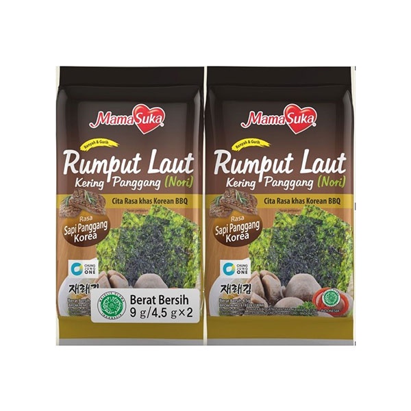 

MAMASUKA RUMPUT LAUT KOREAN BBQ 4.5G X 2 PCS