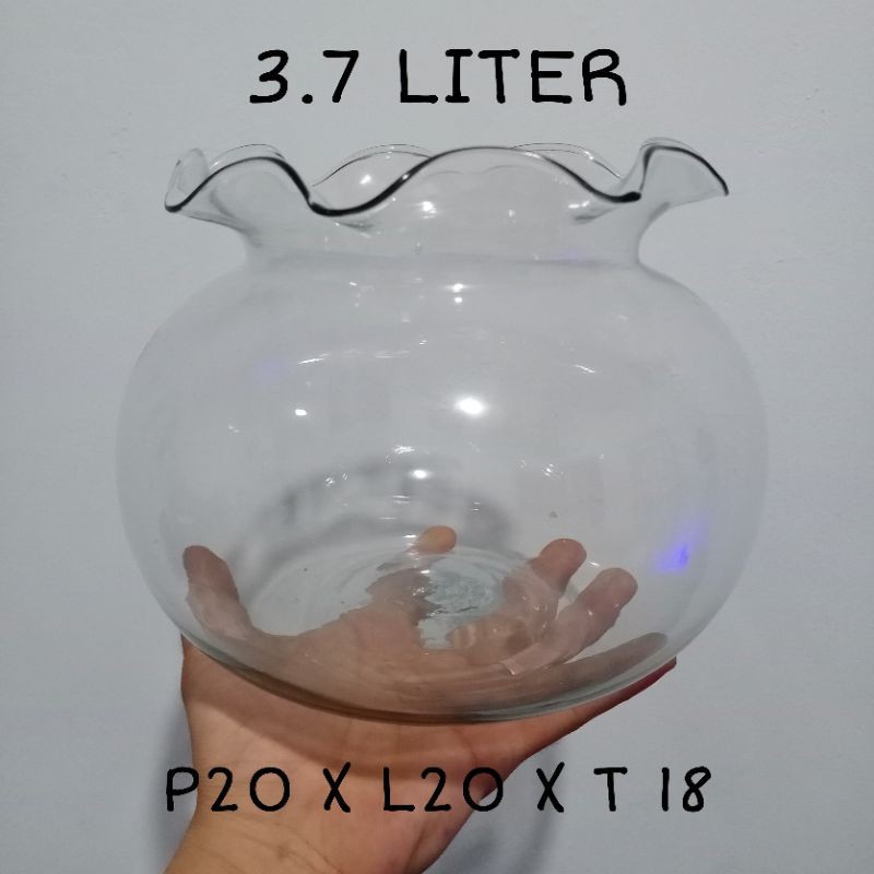 AQUARIUM BULAT 3,7 LITER / AQUARIUM BULAT 3 LITER / AQUARIUM SHELLA