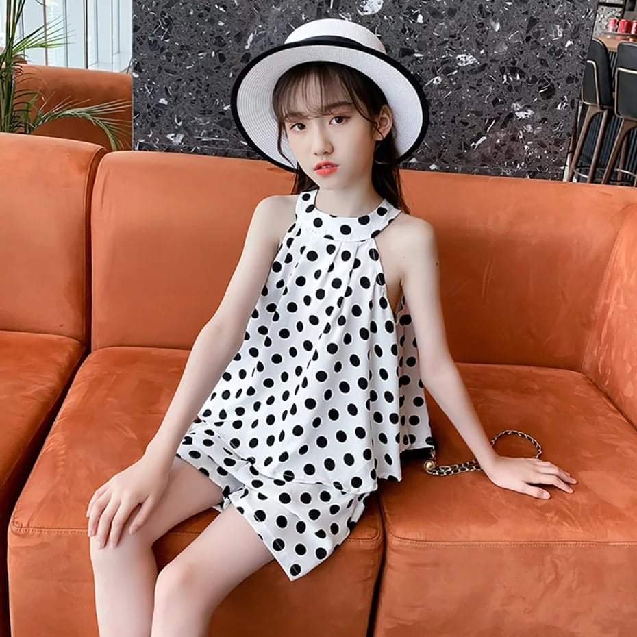 Setelan Anak Perempuan Sexy Polkadot