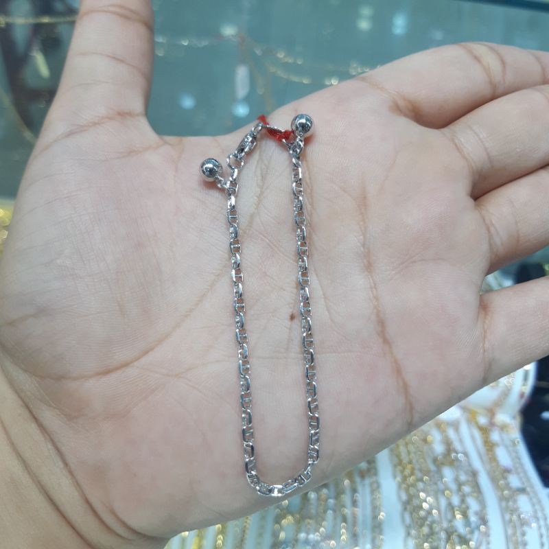 gelang rantai aigner mas putih
