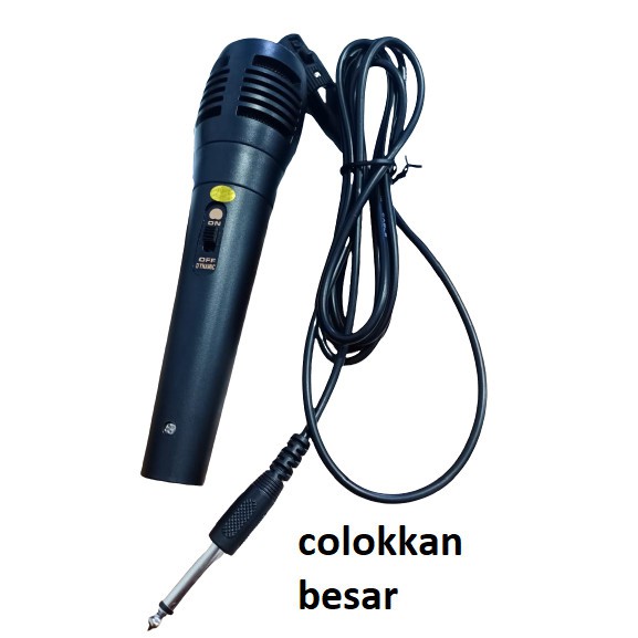 Mic Karaoke Kabel Colokan Besar &amp; Colokan Kecil Untuk Speaker Grosir