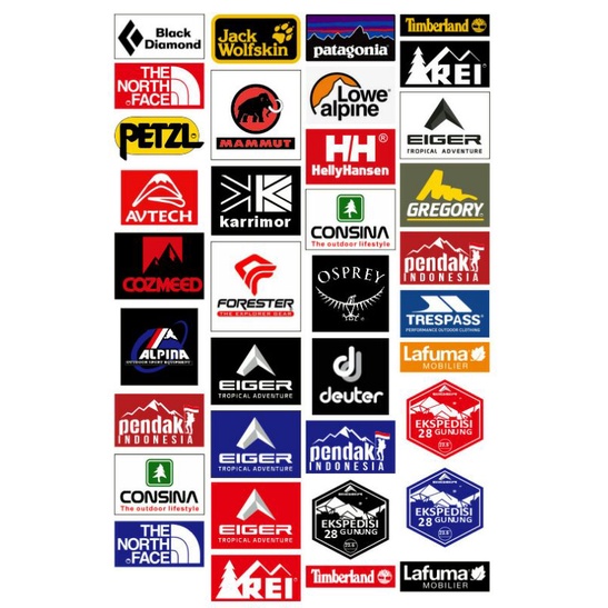 

(1 Lembar)Stiker Brand Outdoor/Stiker Merk Outdoor