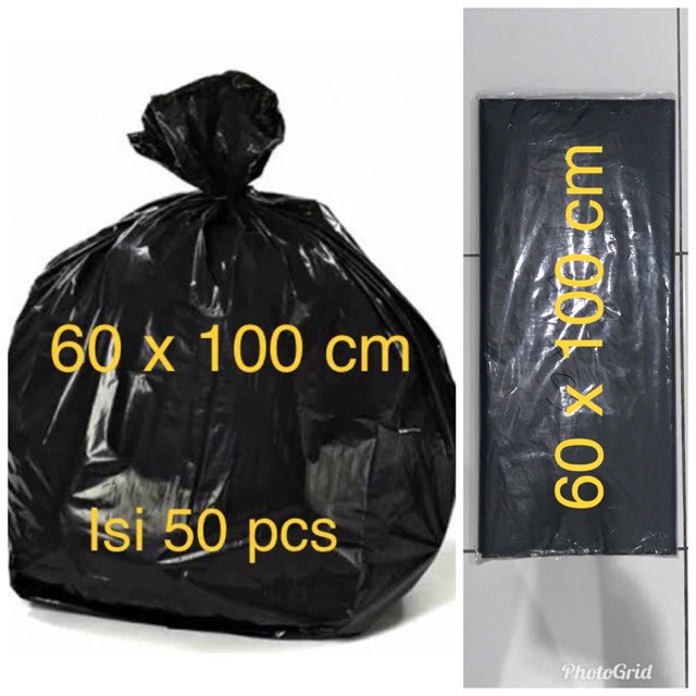 1 BALL - Grosir Plastik Sampah Hitam 60cm x 100cm Jual Plastik Besar Plastik Murah Sampah