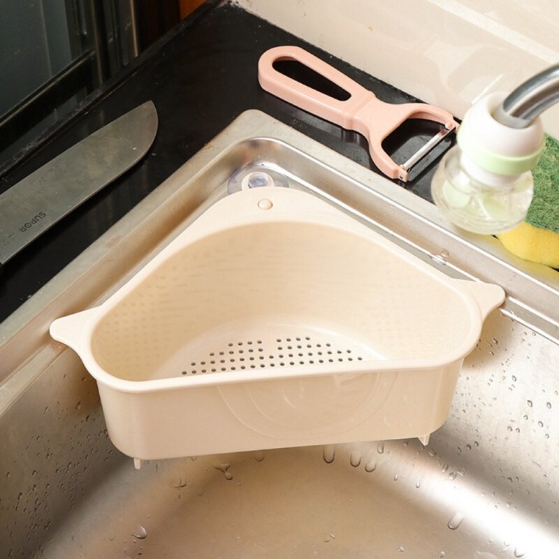 Rak Saring Serba Guna Tempat Cuci Piring Sink Drain Shelf - Beige