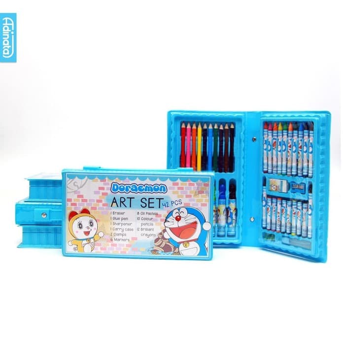 Alat Mewarnai Crayon Doraemon Art Set 42 pcs / Adinata 1603-2082