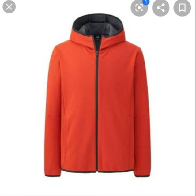 hoodie uniqlo softshell blockteck size XL second