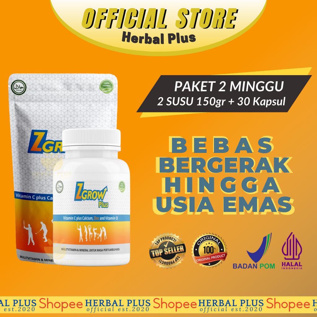 [PAKET HEMAT] PENINGGI BADAN ZGROW PLUS SUPLEMEN & SUSU - SUSU & SUPLEMEN KALSIUM SOLUSI PENAMBAH TI