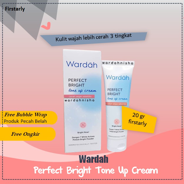 WARDAH cream perfect bright pemutih pelembab wajah tone/ tune cream/ krim 20 gram