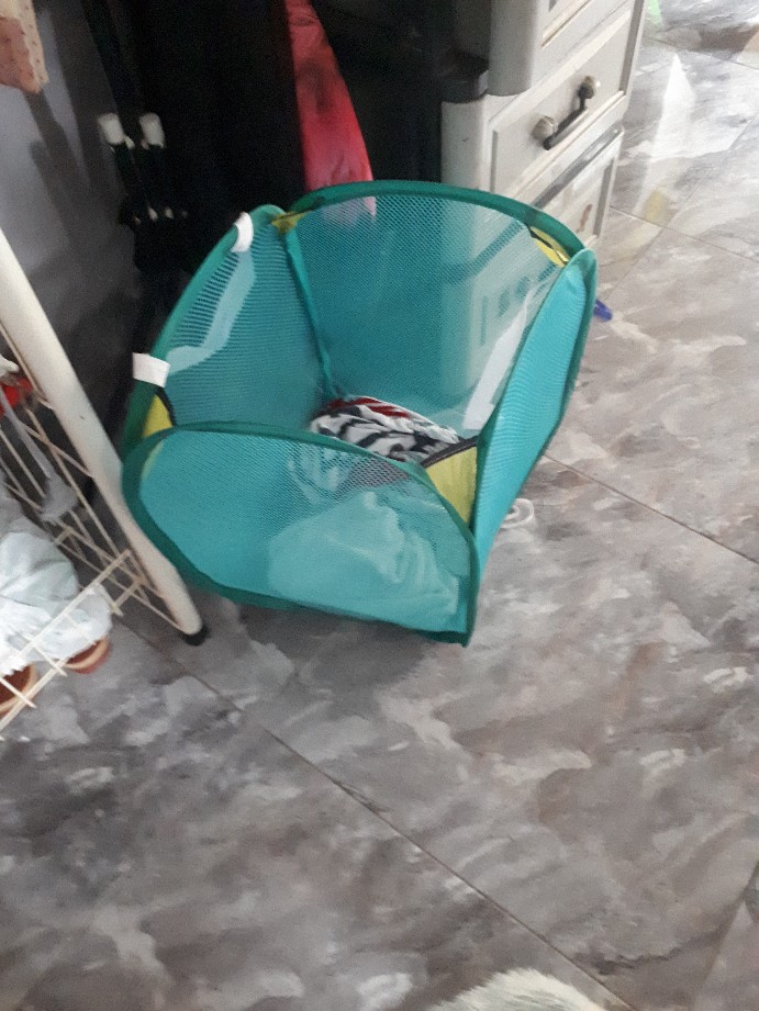 Keranjang Baju Lipat Portabel Hamper Jaring 36 X 58cm Sw-xyl-001